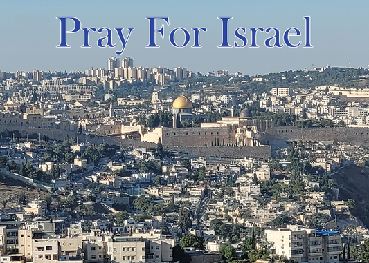 Pray for Israel Postcard 4X6 Set of 12