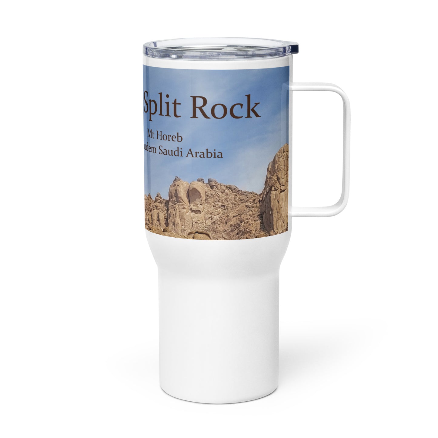 Split Rock Travel mug with a handle